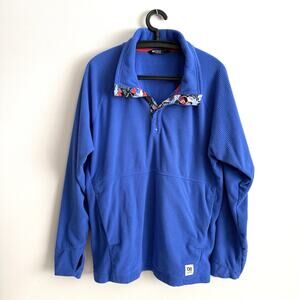 Outdoor Research Women's XL Blue Sweater Trail Mix Waffle Knit Athleisure Trails